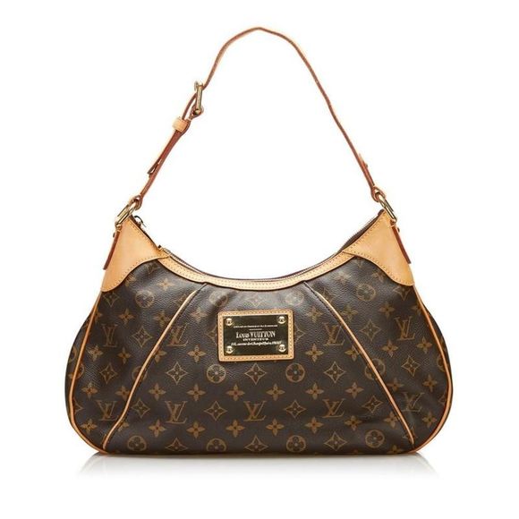 Louis Vuitton Monogram Thames PM Handbag Shoulder Bag Brown PVC Leather - Picture 1 of 5